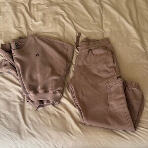 Oner Active Taupe Sweatshirt and Joggers Set